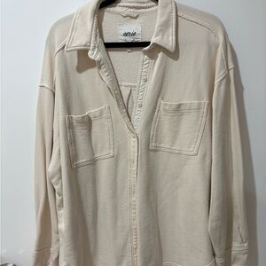 Aerie Women’s Casual Cream Button Down Shirt